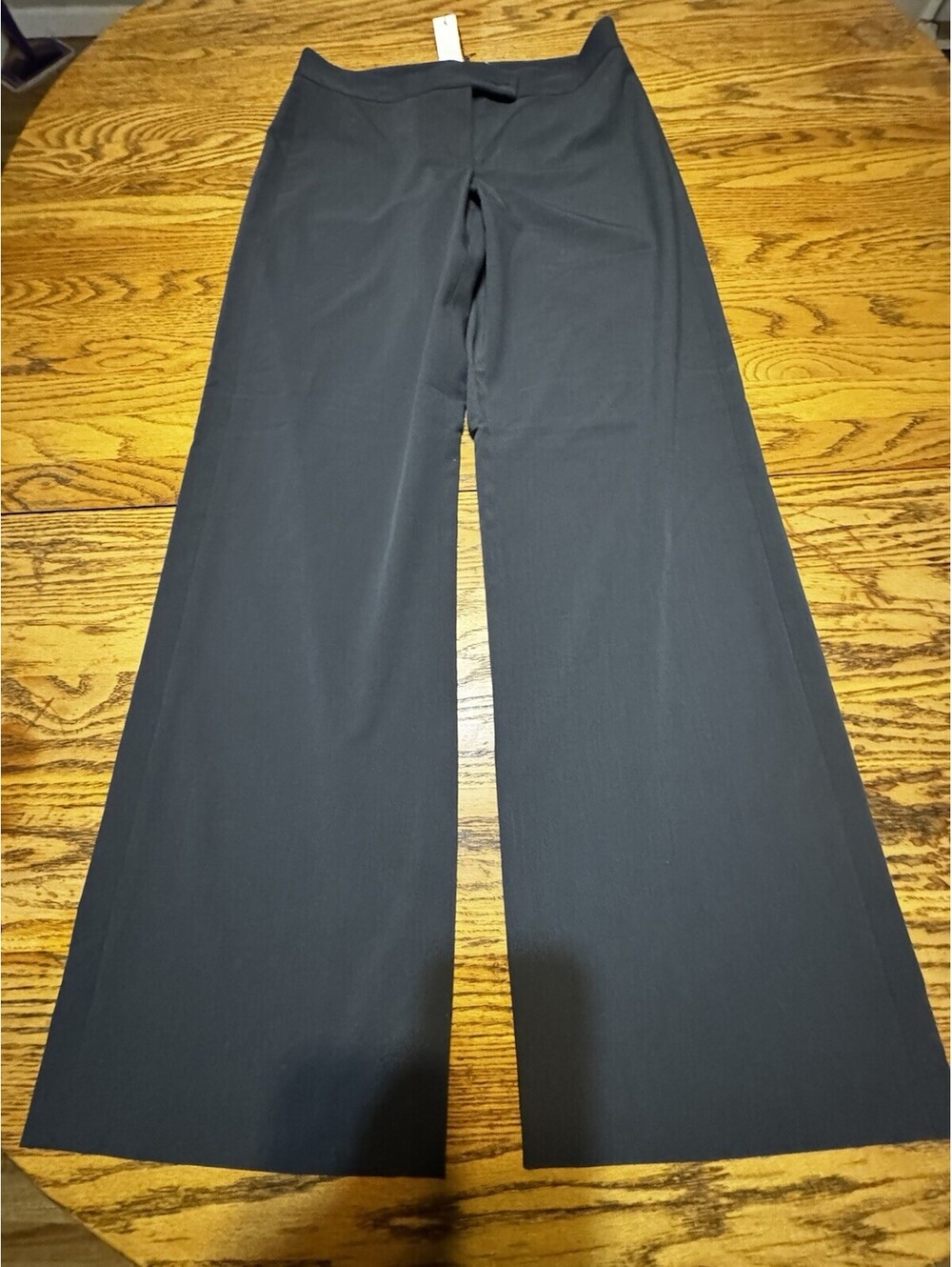 ISDA & Co Womens 10 Refined Stretch Pants Carbon Gray Wide Leg Trousers